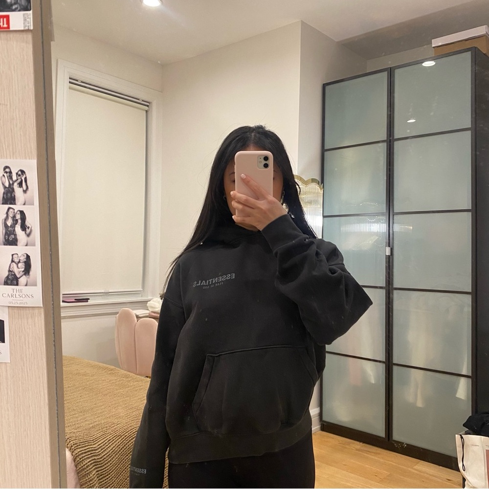 Essentials Fear Of God Hoodie - Black